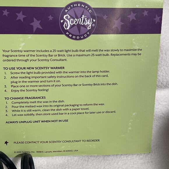 Scentsy Hanukkah Full Size Menorah Holiday Collection Warmer Blue Ceramic NIB - Picture 3 of 7